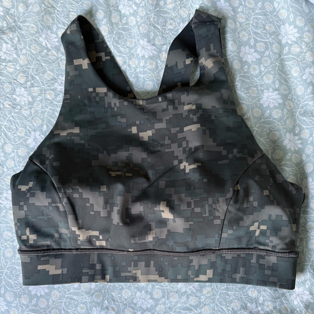 lululemon athletica Camo Sports Bra - Black, brown and Gray